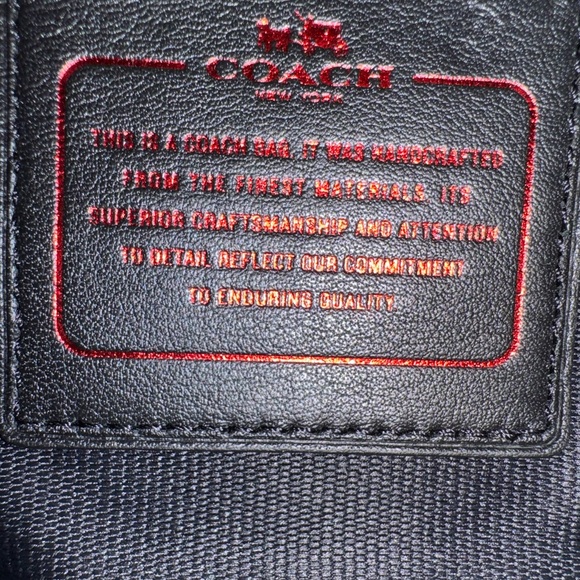 Coach Red metallic Leather Women's Bag - Picture 13 of 16